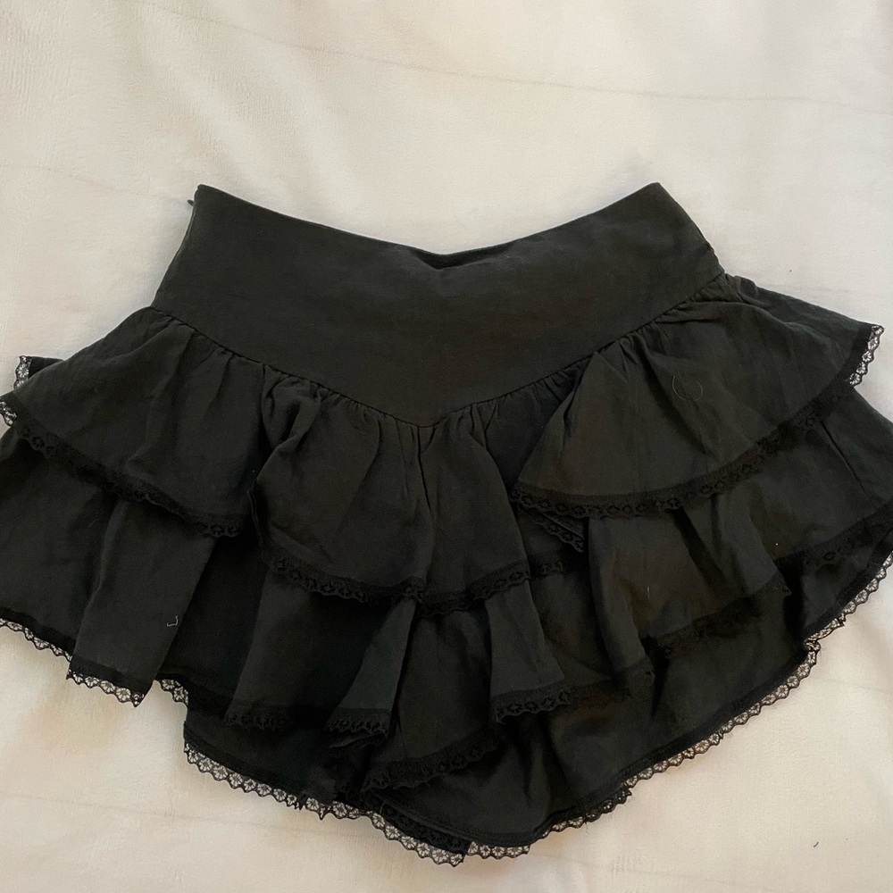 Black mini skirt